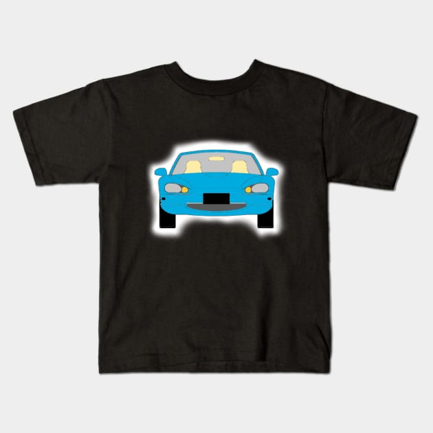 Mazda Miata NB Blue Kids T-Shirt by ronfer